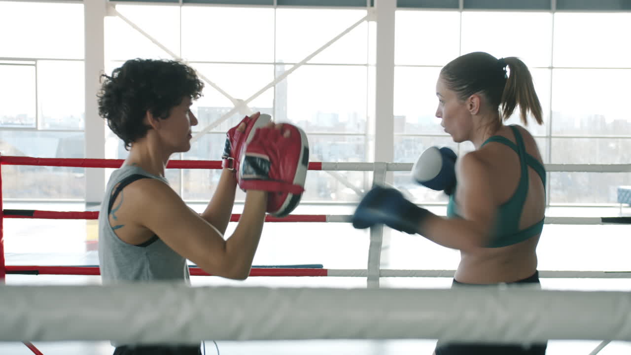 Women's Boxing Training Session in Gym