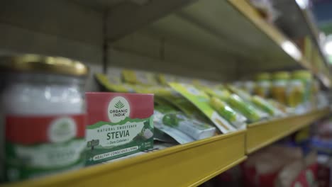 natural sweetener zero calories sugar for healthy life, selective focus, closeup