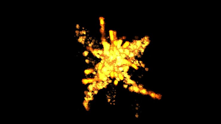 Fire explosion motion graphics with night background