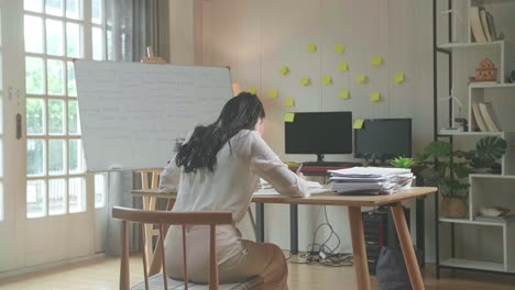 woman working from home
