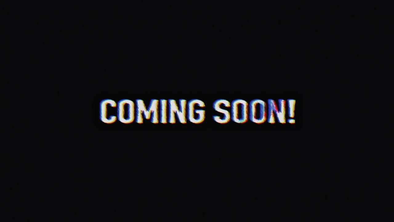 Coming Soon Text Animation with Glitch Effect
