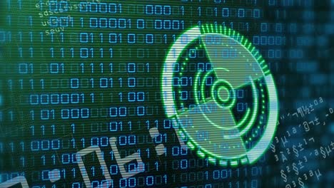 animación del escaneo del alcance sobre el procesamiento de datos