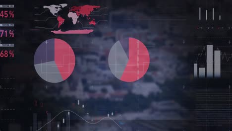 Animation-Der-Datenverarbeitung-über-Der-Landschaft