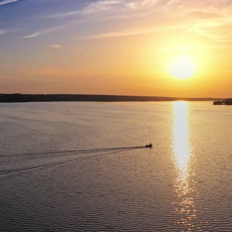 sunset rural river landscape