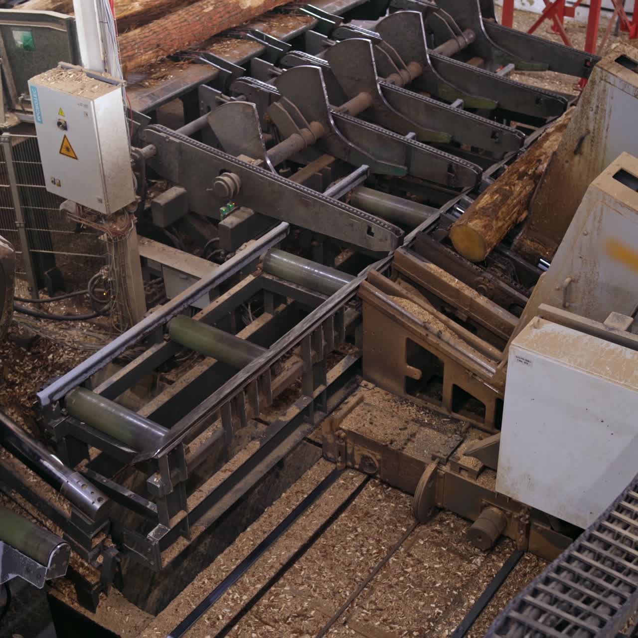 Assembly line in production