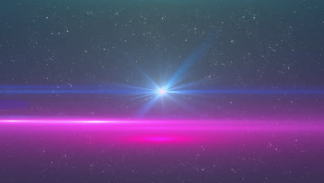 animation of glowing blue light moving over spots of light and stars in background