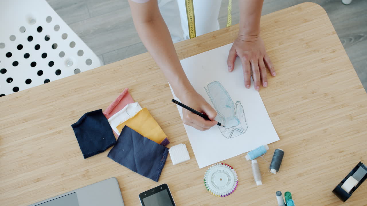 diseñador de moda en el trabajo