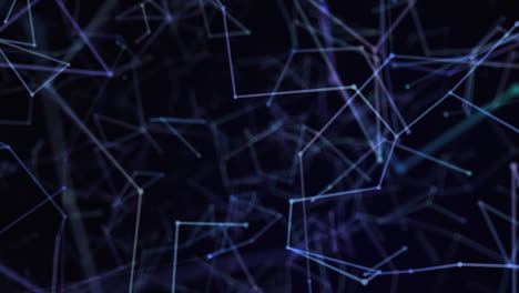 animación de la red de conexiones sobre fondo negro