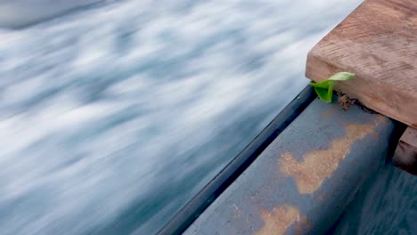 small boat white wash spray in bougainville, papua new guinea