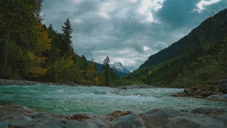 4k uhd cinemagraph - seamless video loop of the mountain river rissach in austria, close to the bavarian - german border