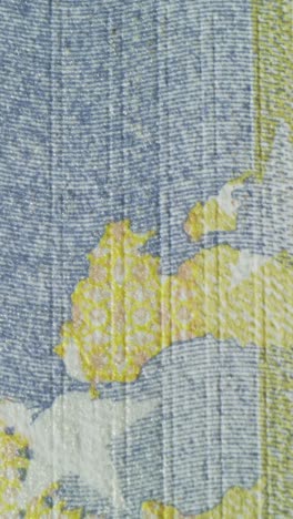 close-up of a euro banknote's number 0