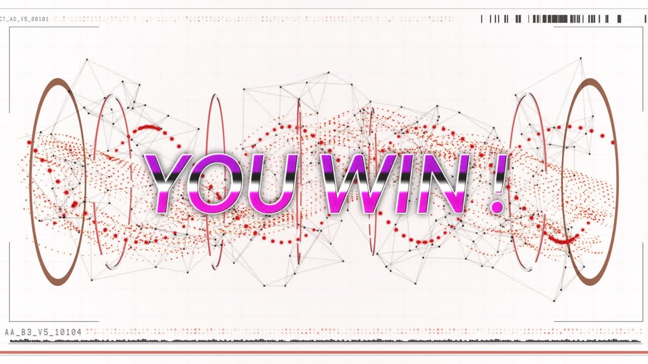 빨간색 dna 나선 위에서 텍스트를 이기는 애니메이션