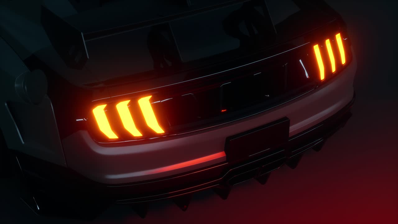 Close-up of a Modern Sports Car Rear