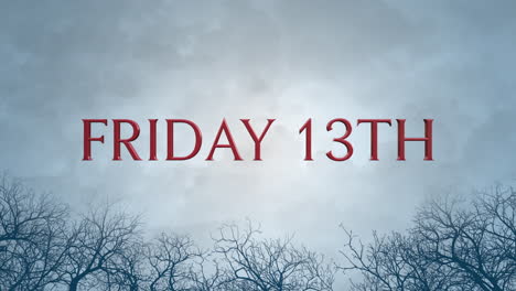 friday 13th with mystical forest in night