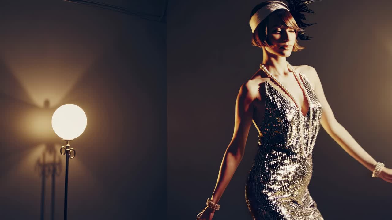 Ritratto di Moda Flapper Vintage Anni '20