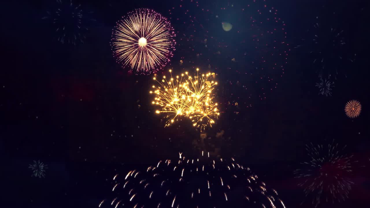 4k fireworks display celebration colorful new year loop firework ...