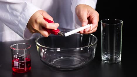 science experiment: burning a candle