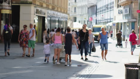 busy city street scene