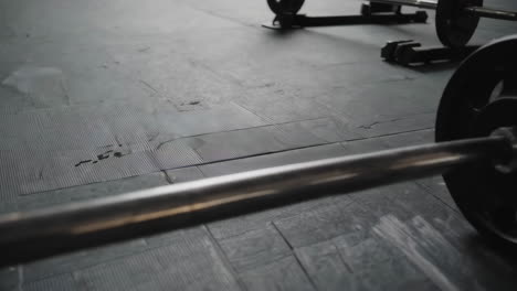 barbell in a gym