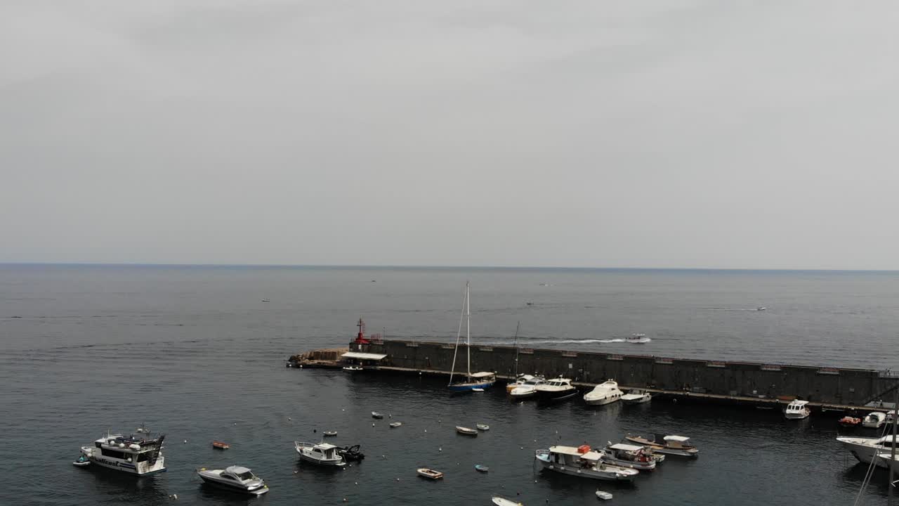 Amalfi port drone Full HD Shot 50fps