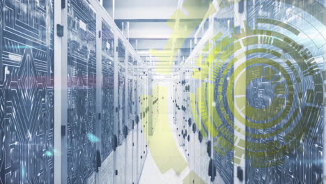 animation of data processing over computer servers