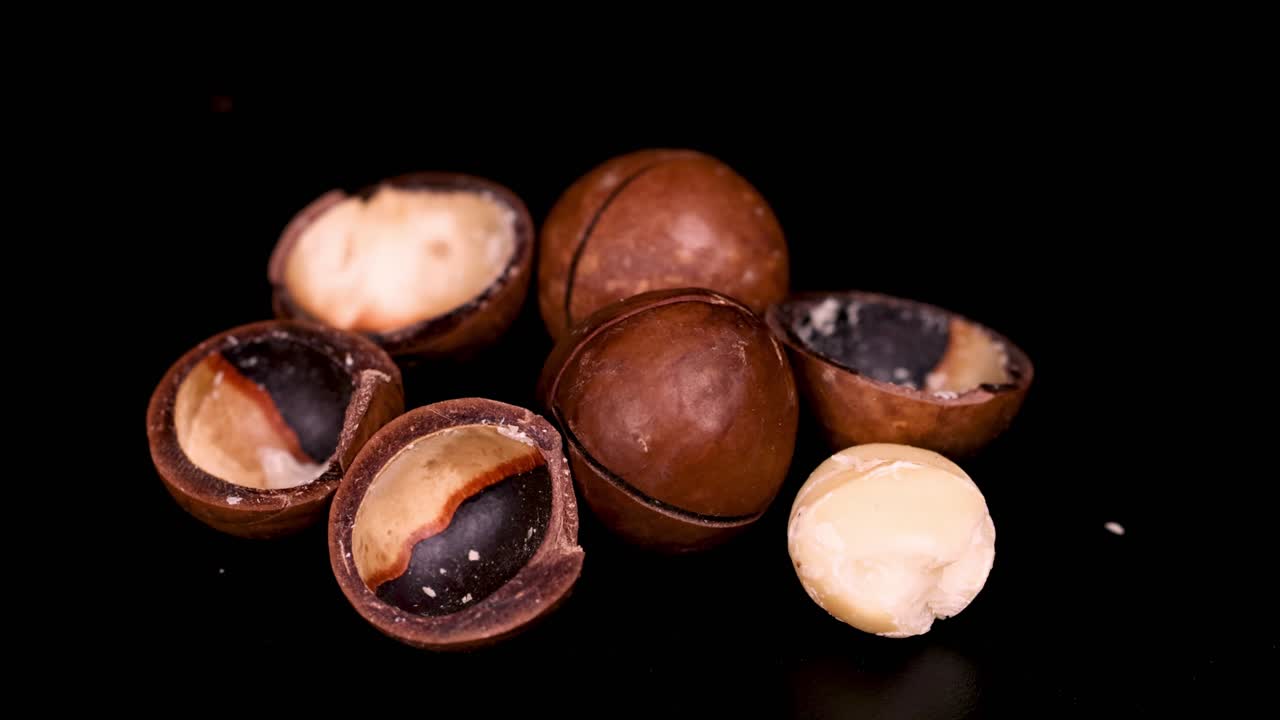 Noci di macadamia in primo piano