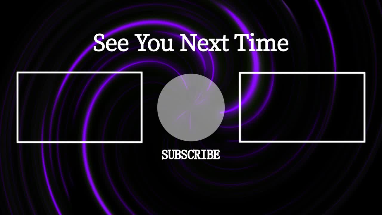 보르텍스 네온 엔드 카드 엔딩 스크린 모션 그래픽