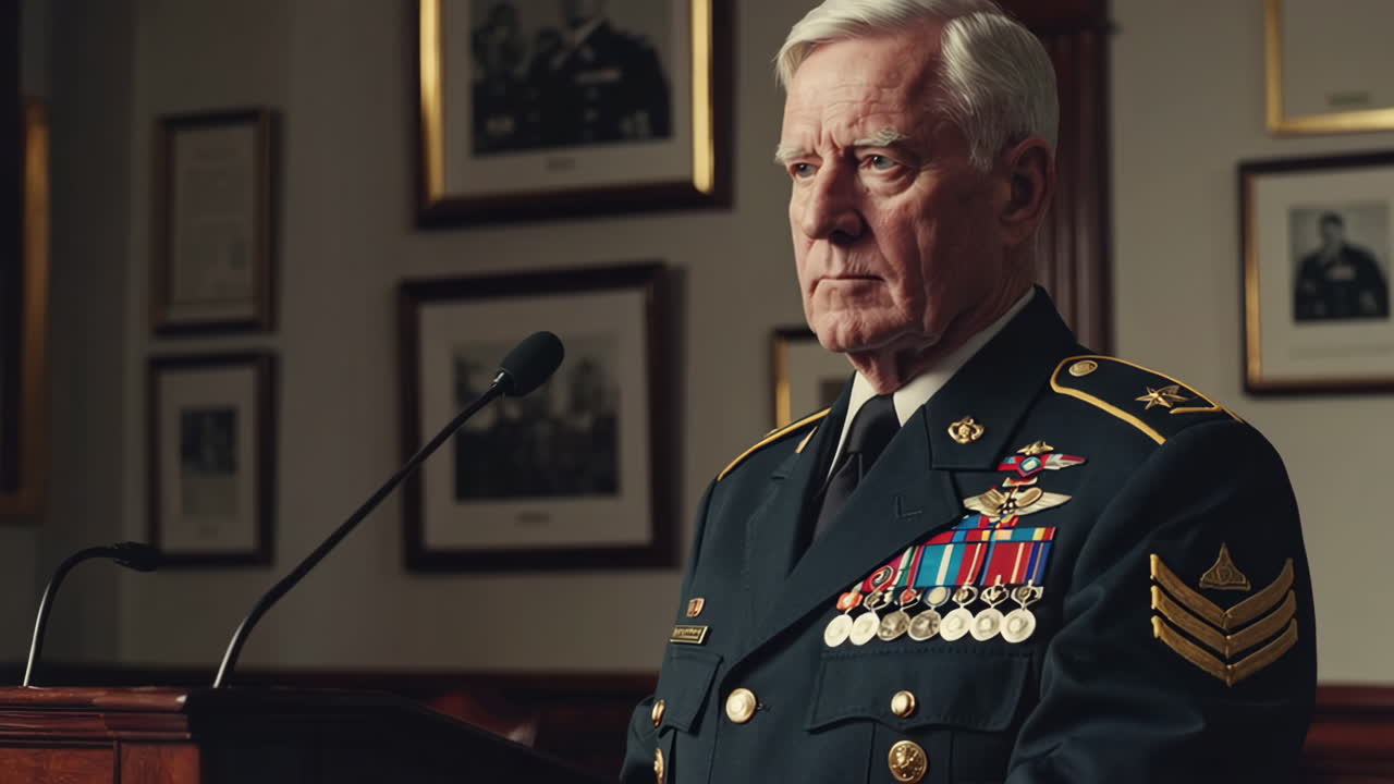 Military General Speaking