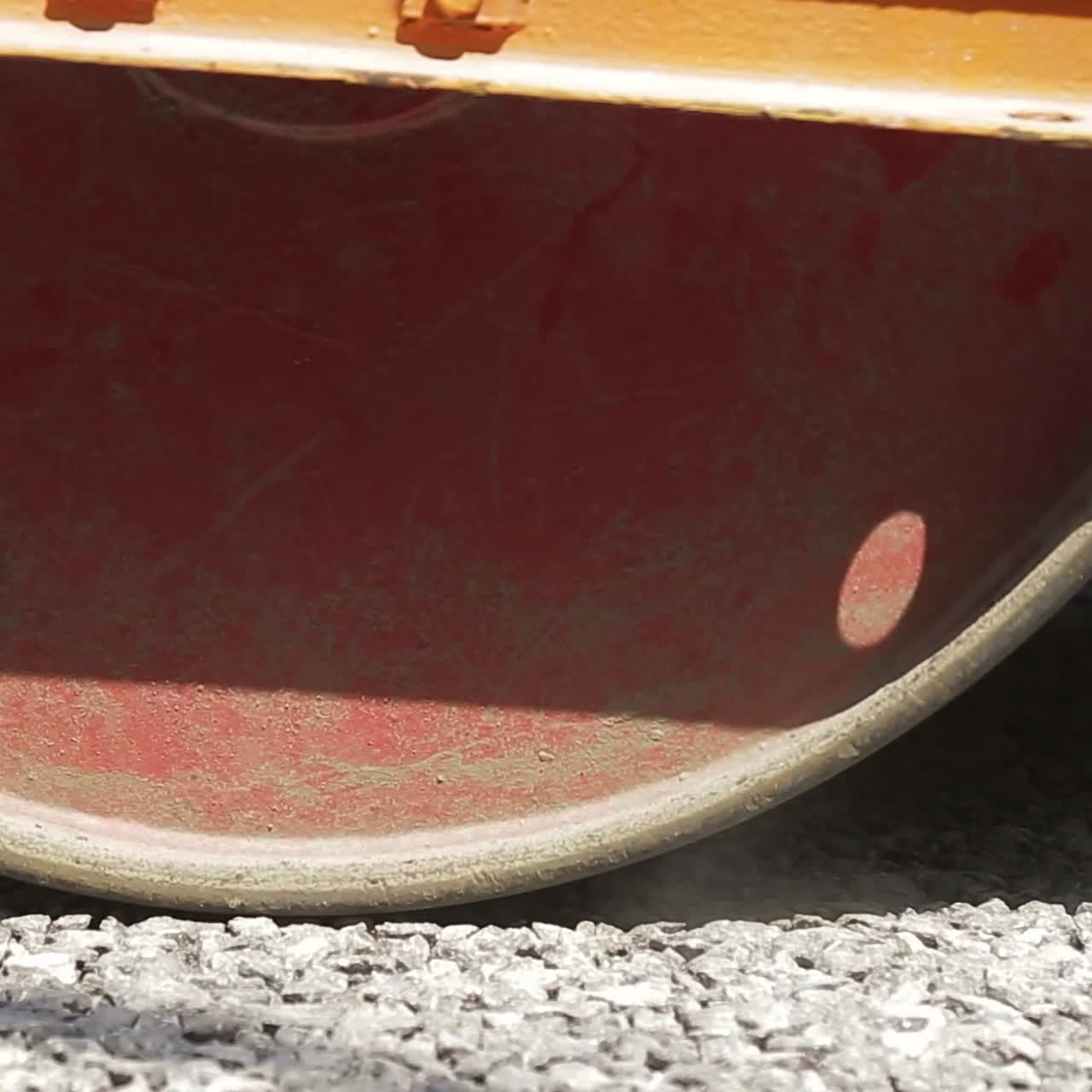 rodillo de carretera en la construcción de carreteras