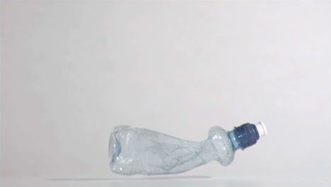 water bottle in super slow motion falling