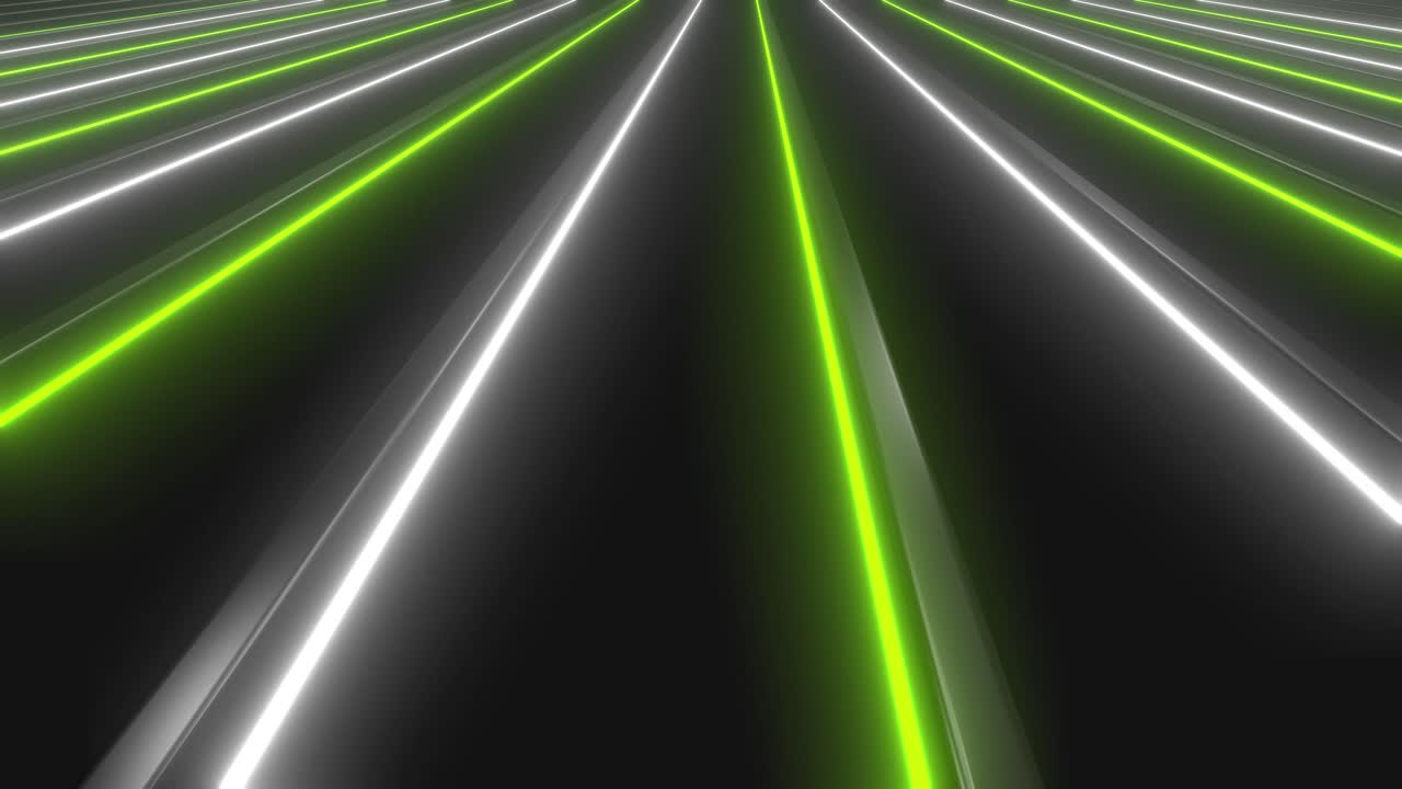 Neon Glowing Lines on Dark Background