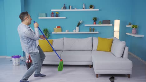 the man who sings while cleaning.