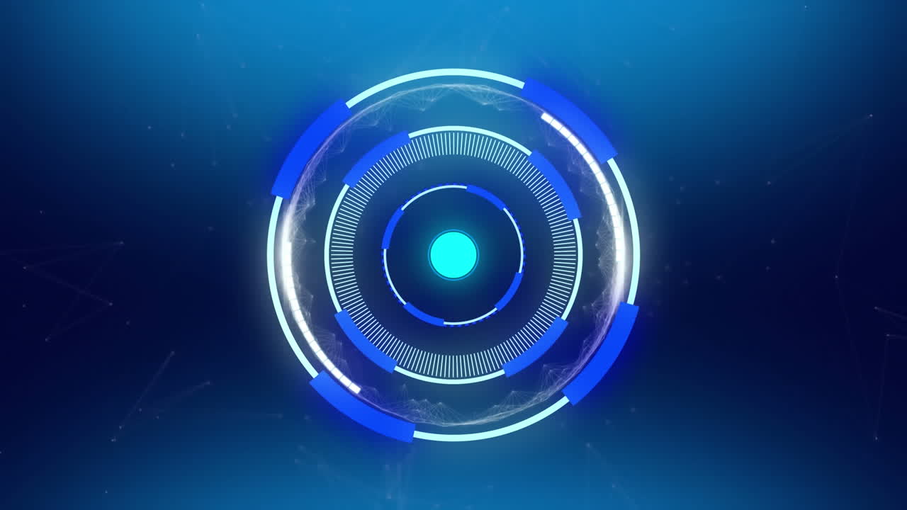 animación del escaneo del alcance sobre un fondo azul