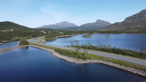 motorway between tromsø and lofoten islands