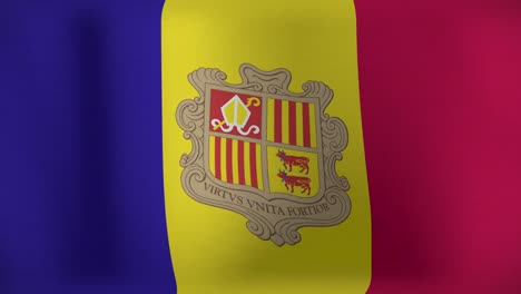 Animación-De-La-Bandera-Ondeante-De-Andorra.