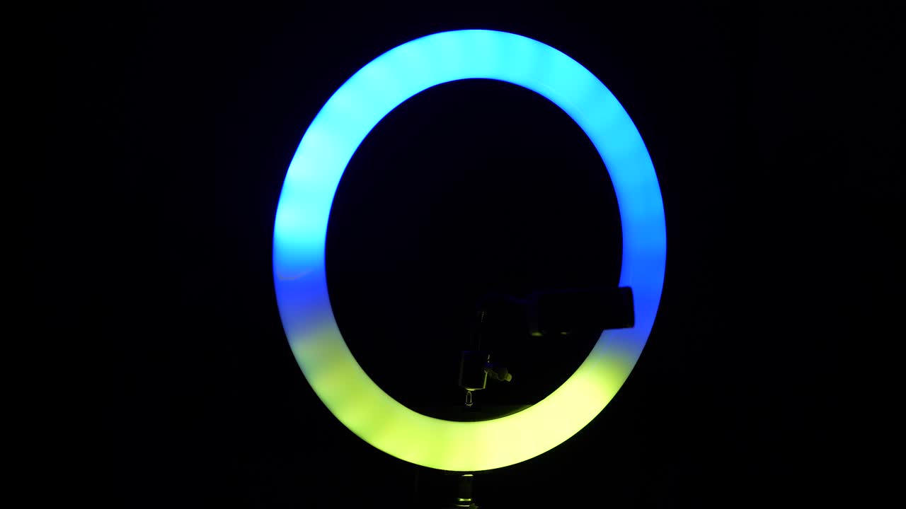 multi color light ring Abstract video 4 k