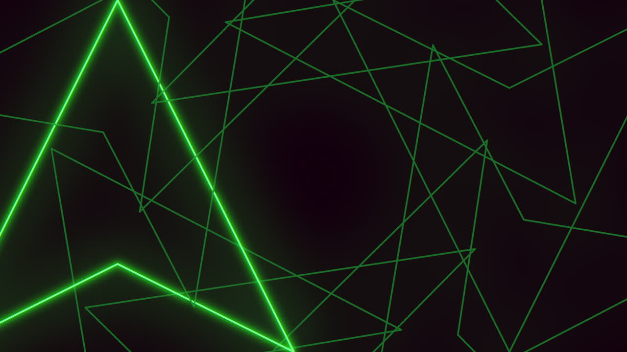 patrón de triángulos verdes en degradado negro