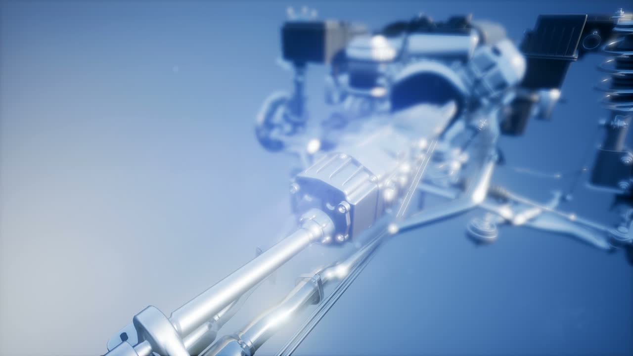 자세한 자동차 엔진 및 다른 부품