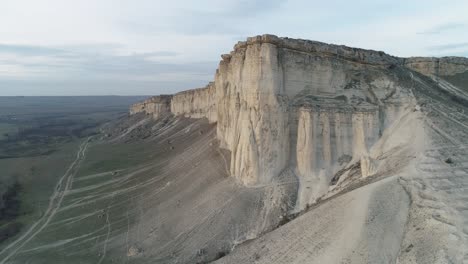 chalk cliffs and valley landscape