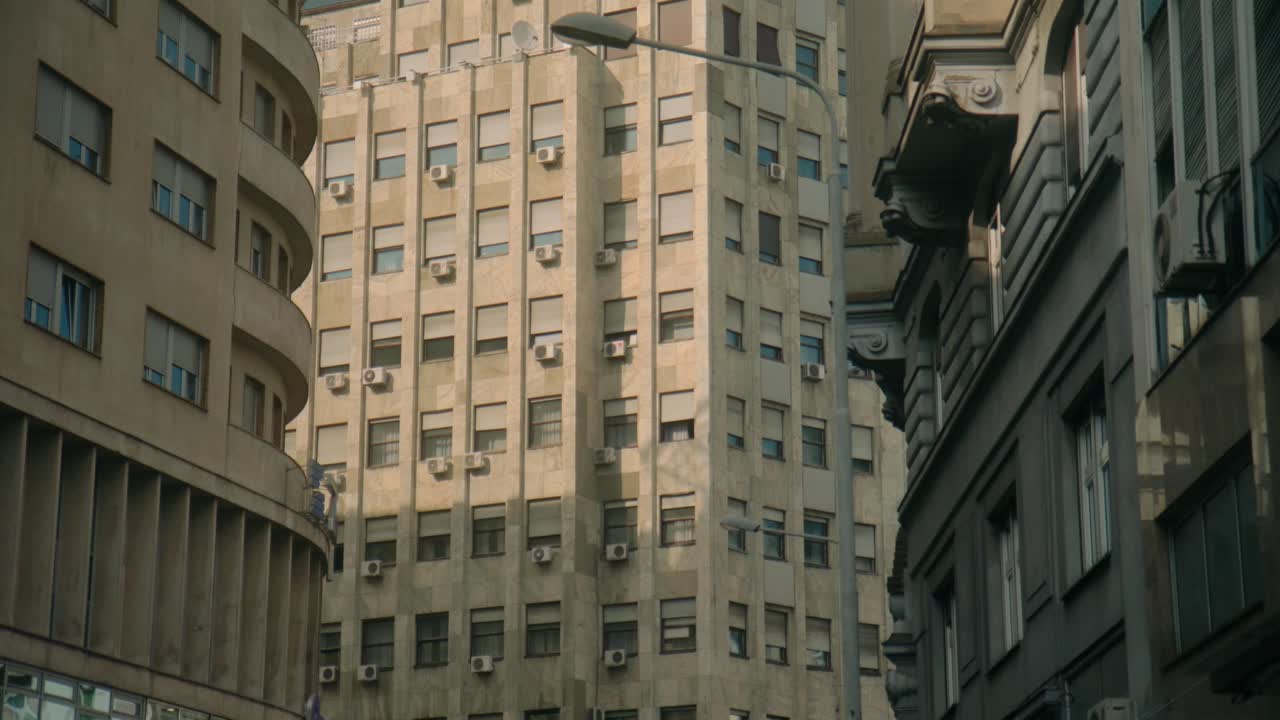 City Architecture: Modern Buildings and Urban Streetscape