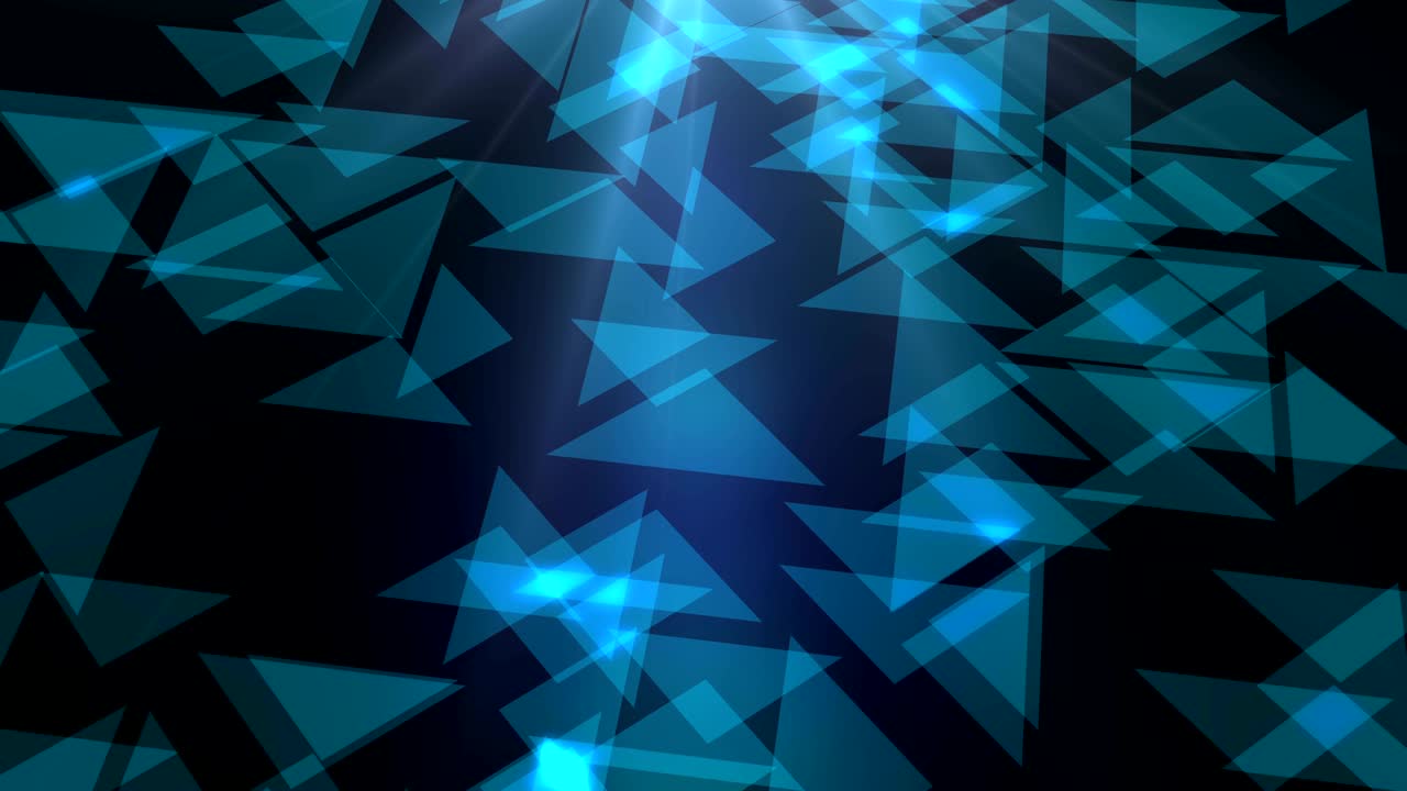 triángulos abstractos de bucle de fondo con luz