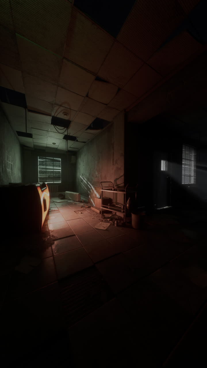 pasillo abandonado del hospital