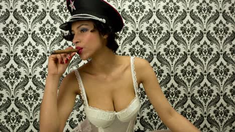 woman smoking cigar 00