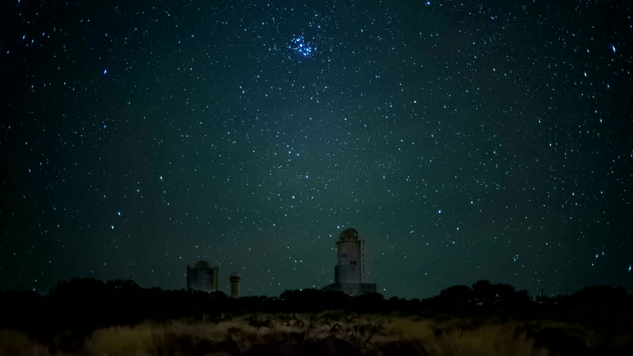 A real starfall at the station of the Astronomical Observatory for Observing Space Stars
