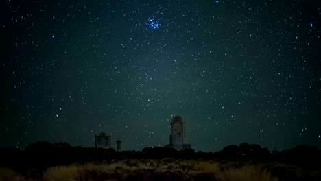 a real starfall at the station of the astronomical observatory for observing space stars