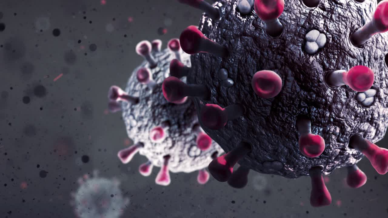 Animazione Coronavirus 3D in loop continuo