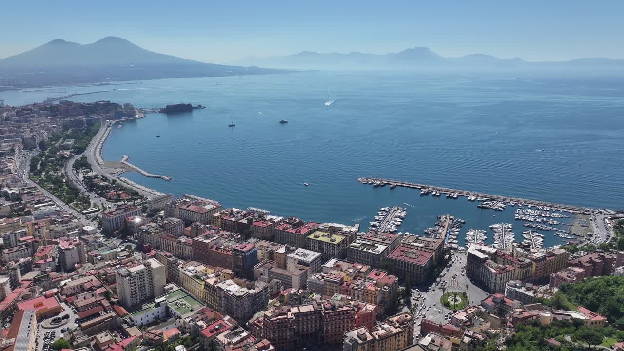 Naples Skyline At Naples In Campania Italy. Downtown Cityscape. Bay Of Naples Landscape. Naples Skyline In Campania Italy. Beautiful Skyline. Coastline Scenery. Italy Landscape. Coastline Landscape.