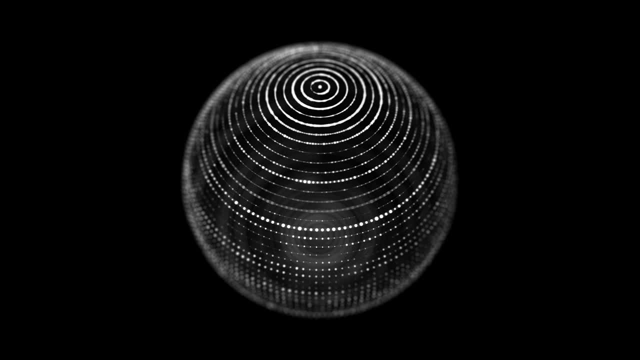 Sphere consisting of points and lines. Modern wireframe elements. Technology grid sphere. 3d rendering.