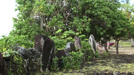 sacred place of taputapuatea marae, raiatea, society islands, french polynesia