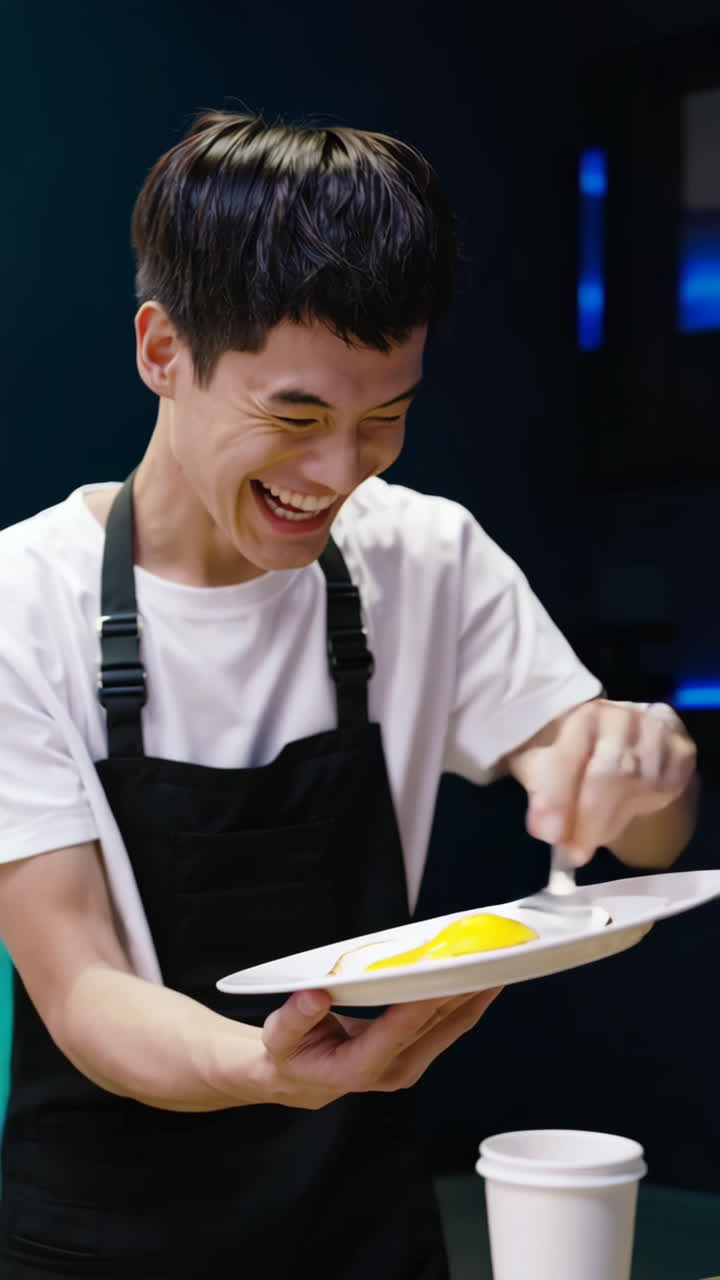 People expressing happiness and laughter